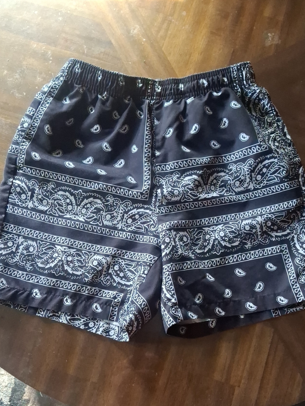 Boys Navy Bandana Print Shorts